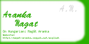 aranka magat business card