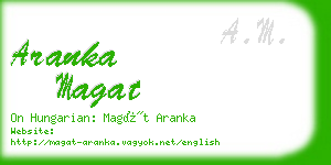 aranka magat business card